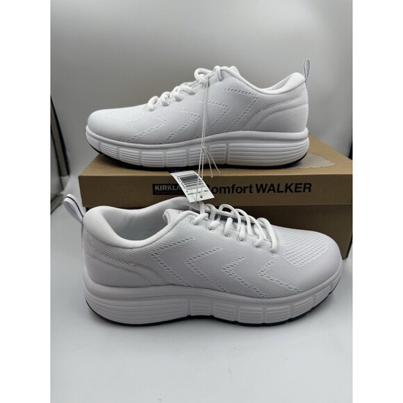 Kirkland Signature Comfort Walker Men’s White Sneakers Slip-Resistant Shoes Sz10 main image 10